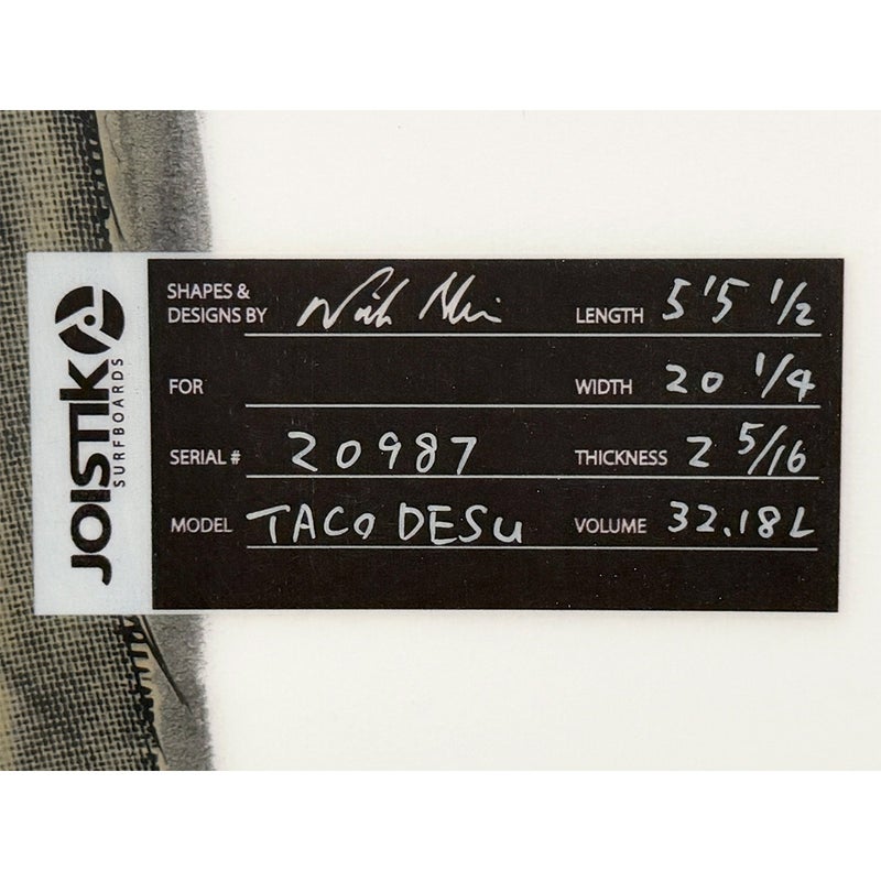 ジョイスティックJOISTIKサーフィンサーフサーフボード板ショートボードTACODESUKARBOLOADABSTTINTFCS25FINNBSJPTD5512TNT