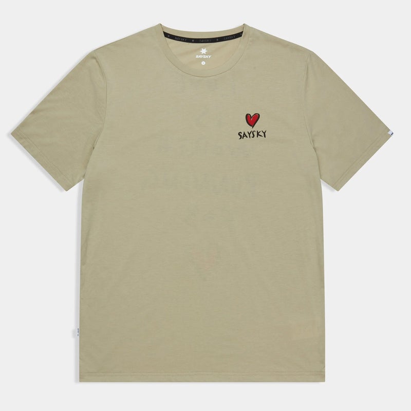 セイスカイSAYSKYランニングウェア半袖TシャツモーションStatementMotionT-shirt-BeigeSM25023C801メンズ男性26SP春夏