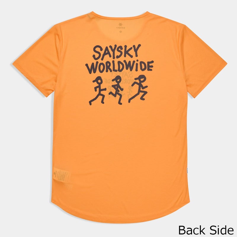 セイスカイSAYSKYランニングウェア半袖TシャツStatementFlowT-shirt-OrangeSM25027C419メンズ男性26SP春夏