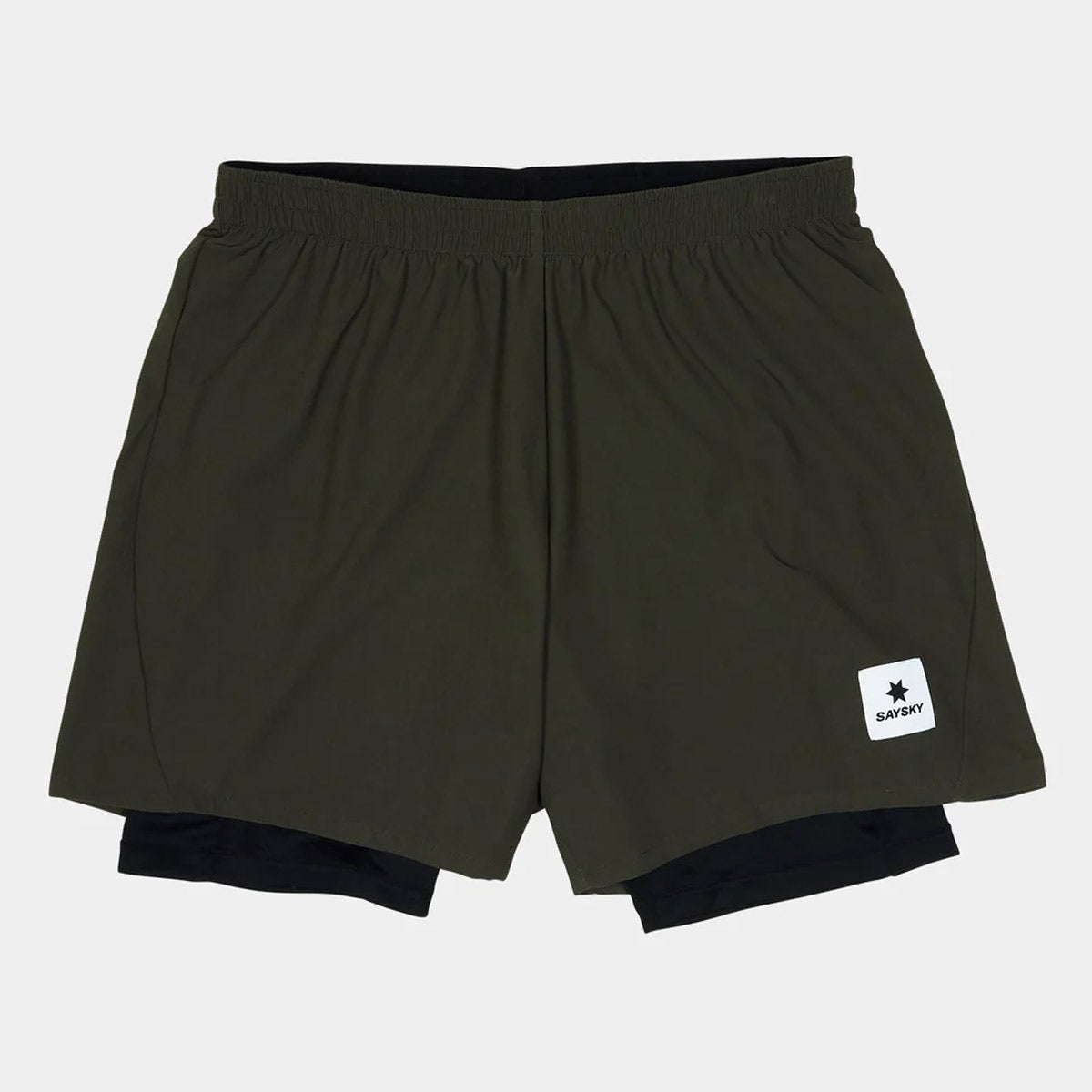 セイスカイSAYSKYランニングウェアボトムスショートハーフパンツ短パンPace2-in-1Shorts5``-GreeSM40002C301メンズ男性26SP春夏