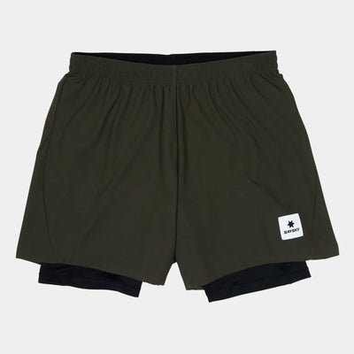 セイスカイSAYSKYランニングウェアボトムスショートハーフパンツ短パンPace2-in-1Shorts5``-GreeSM40002C301メンズ男性26SP春夏