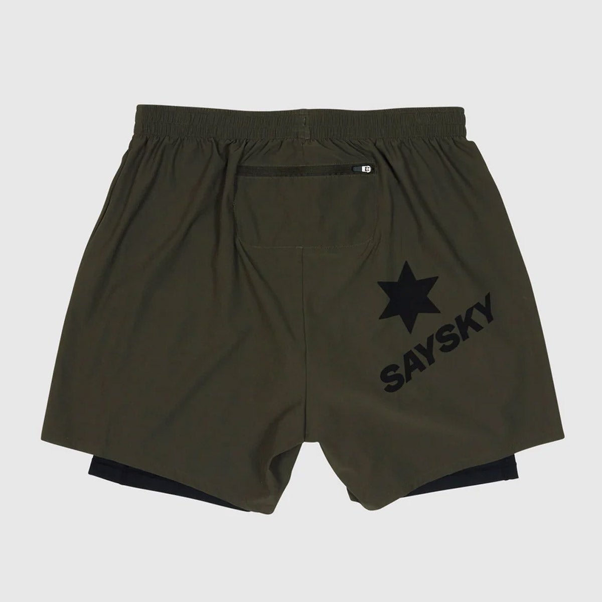 セイスカイSAYSKYランニングウェアボトムスショートハーフパンツ短パンPace2-in-1Shorts5``-GreeSM40002C301メンズ男性26SP春夏