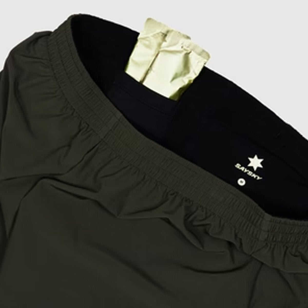 セイスカイSAYSKYランニングウェアボトムスショートハーフパンツ短パンPace2-in-1Shorts5``-GreeSM40002C301メンズ男性26SP春夏