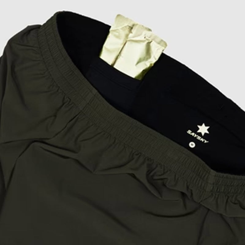 セイスカイSAYSKYランニングウェアボトムスショートハーフパンツ短パンPace2-in-1Shorts5``-GreeSM40002C301メンズ男性26SP春夏