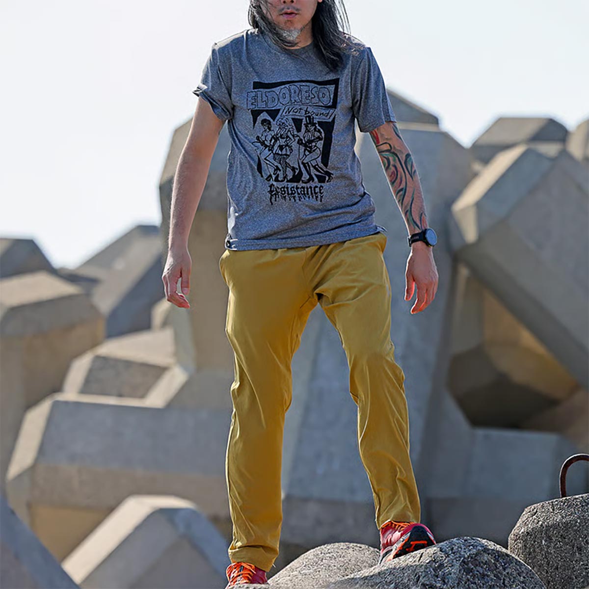 エルドレッソELDORESOランニングウェアボトムスロングパンツ長ズボンRelaxPantsE2005916メンズレディースユニセックス26SP春夏