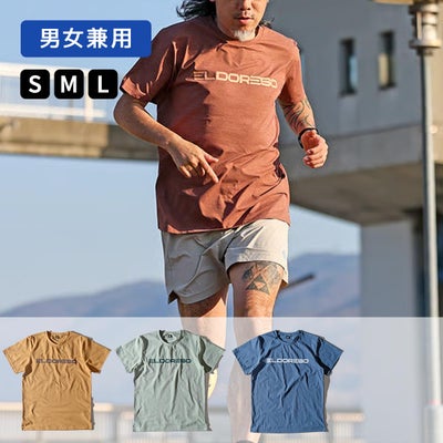 エルドレッソELDORESOランニングウェア半袖TシャツLogoTeeE1018016メンズレディースユニセックス26SP春夏