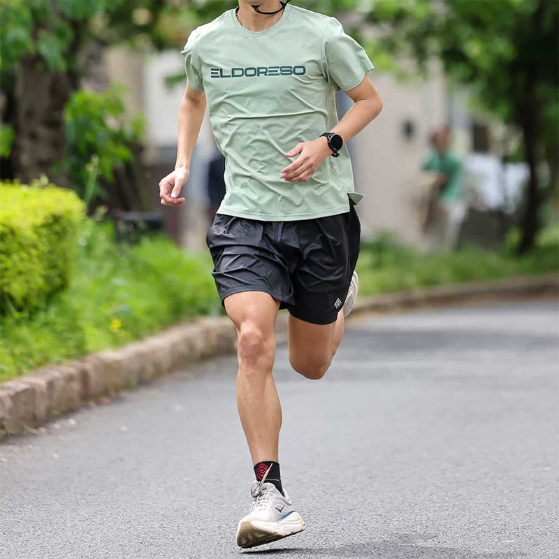 エルドレッソELDORESOランニングウェア半袖TシャツLogoTeeE1018016メンズレディースユニセックス26SP春夏
