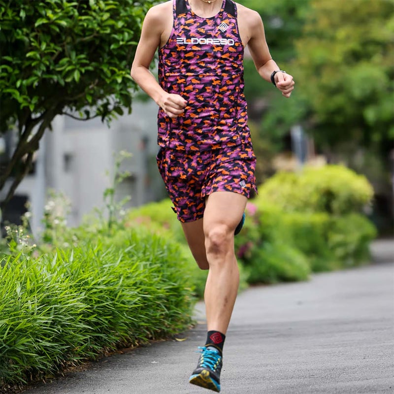 エルドレッソELDORESOランニングウェアボトムスショートハーフパンツ短パンNderebaBuggyShortsE2112416メンズレディースユニセックス26SP春夏