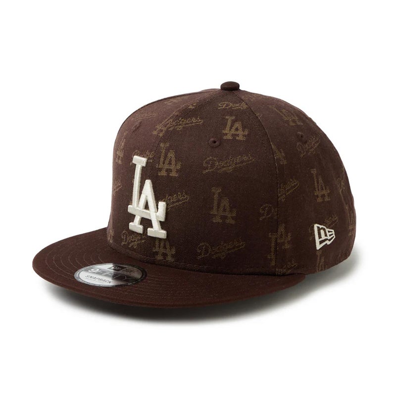 ニューエラNEWERAアウトドアカジュアル帽子キャップ9FIFTYMLBJacquardロサンゼルス・ドジャースブラウン14744818メンズレディースユニセックス26SP春夏