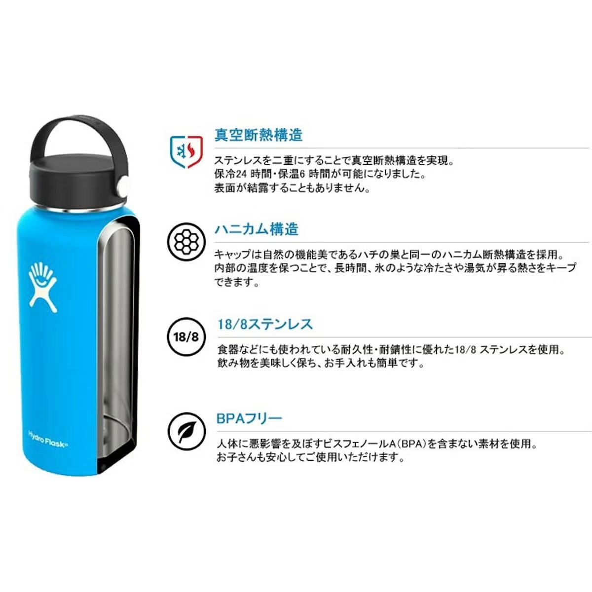 ハイドロフラスクHydroFlaskアウトドアカジュアルボトルハイドレーションOMOMUKI16ozWIDEMOUTH890263021426126SP春夏