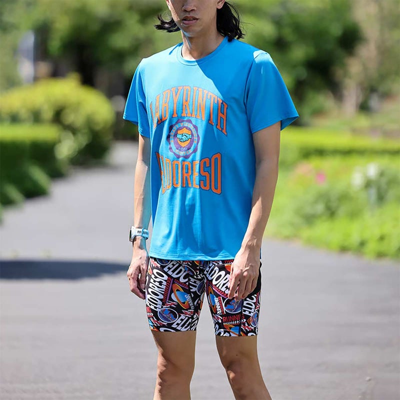 エルドレッソELDORESOランニングウェア半袖TシャツLabyrinthTeeE1018216メンズレディースユニセックス26SP春夏