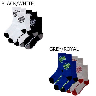サンタクルーズSANTACRUZスケボースケートボードソックス靴下OPUSSTRIP4-PACKYOUTHSOCKS510261910ジュニアキッズ子ども男の子女の子26SP春夏