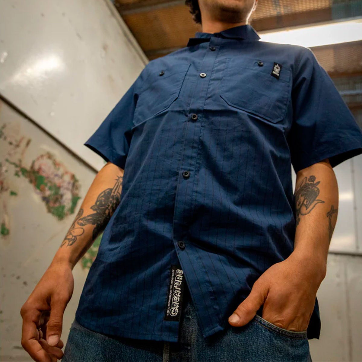 クリーチャーCREATUREスケボースケートボードウェア半袖シャツWEB2RELICS/SWORKSHIRT560261203メンズ男性26SP春夏