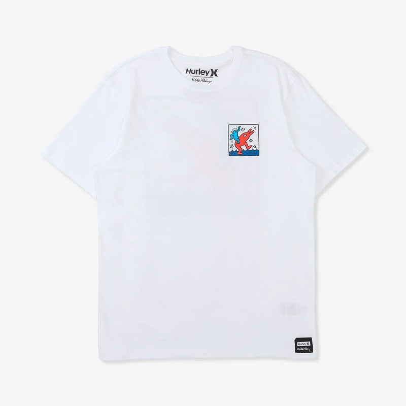ハーレーHurleyサーフィンサーフウェア半袖Tシャツキース・ヘリングドルフィンライドショートスリーブTシャツMTS11979メンズ男性26SU春夏