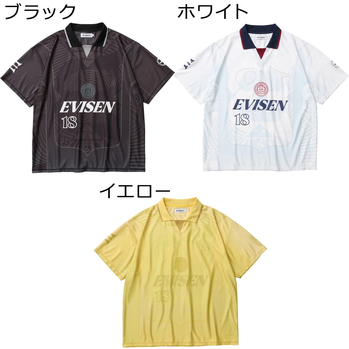 エビセンEVISENスケボースケートボードウェア半袖シャツEVI-FCSHIRT26SU-S02メンズ男性26SU春夏