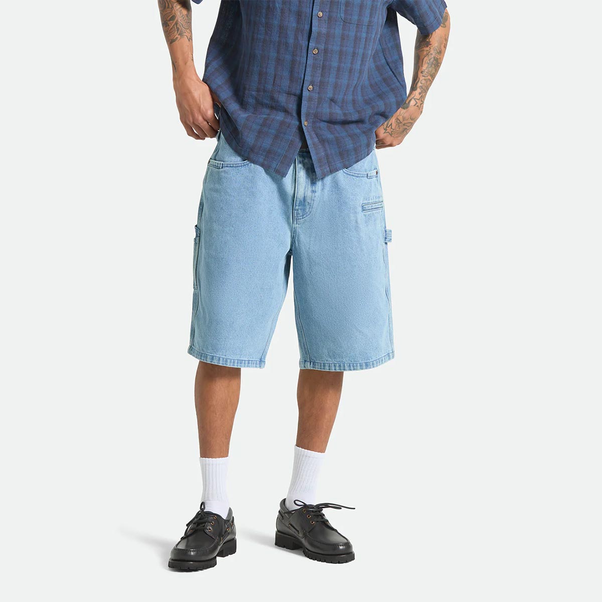 ブリクストンBRIXTONスケボースケートボードウェアボトムスショートハーフパンツ短パンBUILDERSCARPENTERBAGGYSHORT30050メンズ男性26SP春夏