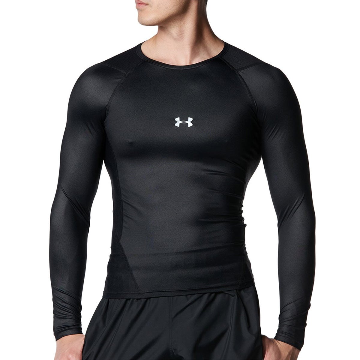 アンダーアーマーUNDERARMOURジムフィットネスヨガウェア長袖TシャツロンTアイソチルコンプレッションロングスリーブクルーネックシャツ1364468-001メンズ男性26SP春夏