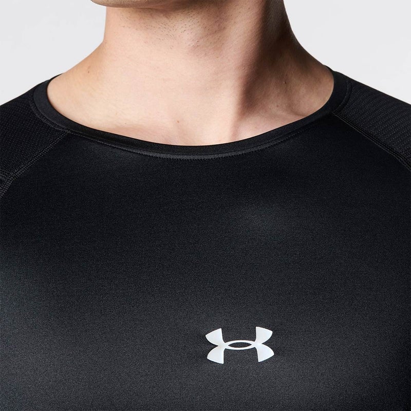 アンダーアーマーUNDERARMOURジムフィットネスヨガウェア長袖TシャツロンTアイソチルコンプレッションロングスリーブクルーネックシャツ1364468-001メンズ男性26SP春夏