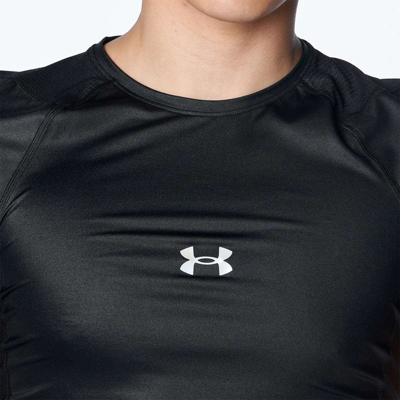 アンダーアーマーUNDERARMOURジムフィットネスヨガウェア半袖Tシャツアイソチルコンプレッションショートスリーブクルーネックシャツ1364732-001メンズ男性26SP春夏