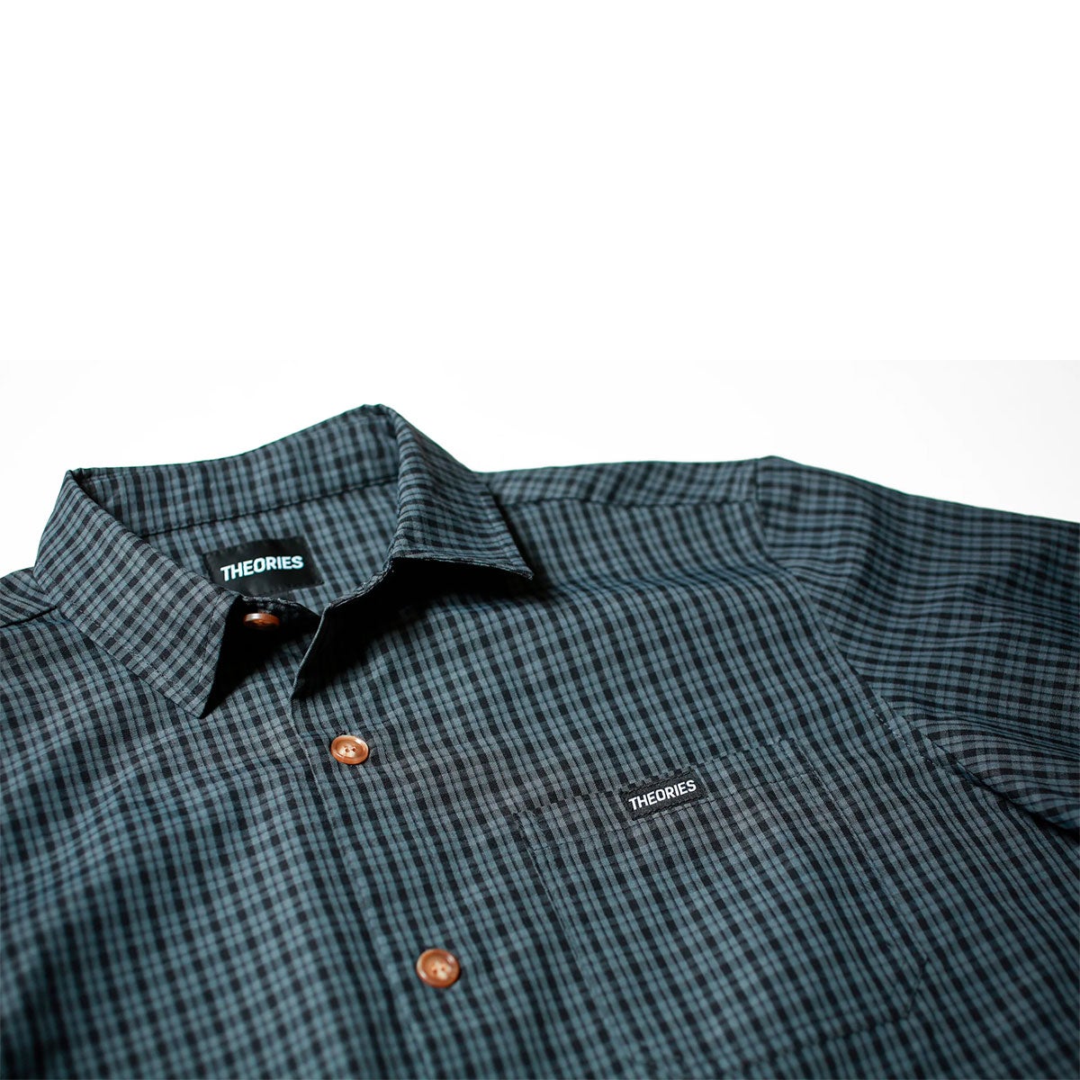 セオリーズTHEORIESスケボースケートボードウェア半袖シャツAVIGNONFlannelButtonUpAzureBlue36391SE80204メンズ男性26SP春夏