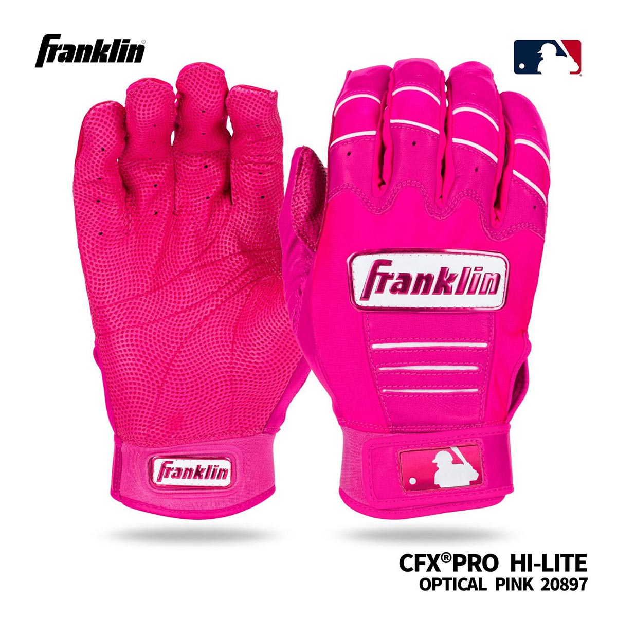 KARA ハラ　直筆サイン入り　ピンク手袋　Rock U Ver. フランクリン Franklin バッティンググローブ CFX PRO HI-LITE OPTICAL