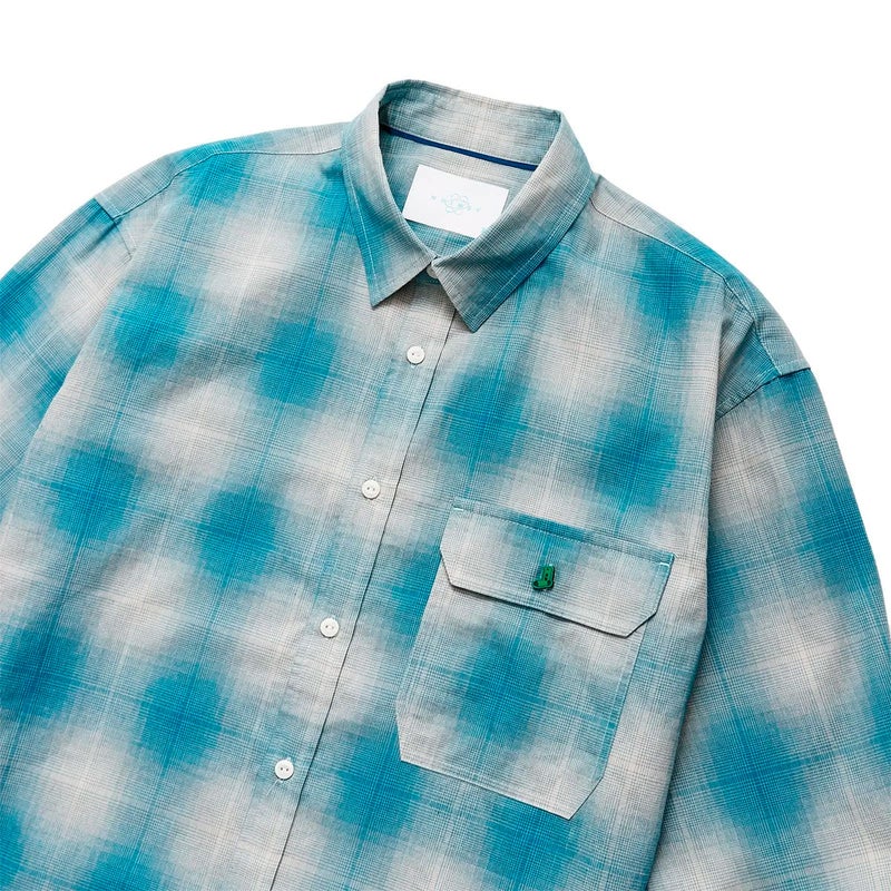 ウィムジーWHIMSYスケボースケートボードウェア長袖シャツSHADOWPLAIDSHIRT12231U130270メンズ男性26SP春夏