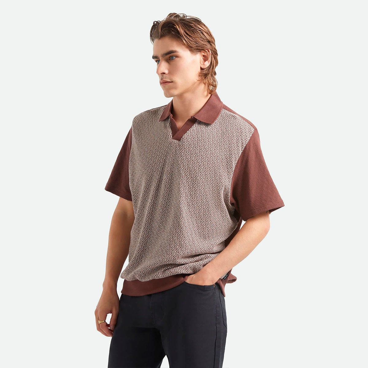 ブリクストン BRIXTON メンズ 半袖 ポロシャツ THEO JACQUARD S/S POLO