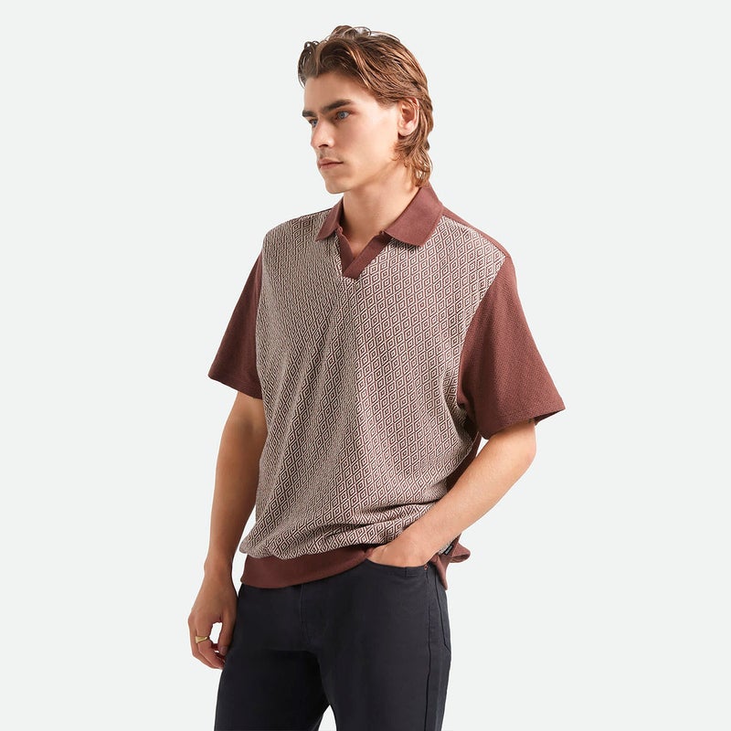 ブリクストンBRIXTONスケボースケートボードウェア半袖ポロシャツTHEOJACQUARDS/SPOLO22898メンズ男性26SP春夏