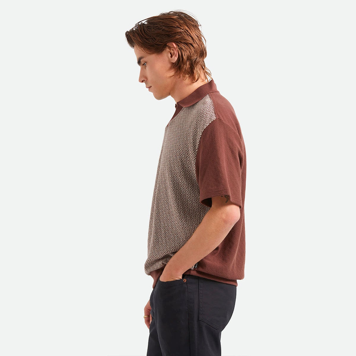 ブリクストン BRIXTON メンズ 半袖 ポロシャツ THEO JACQUARD S/S POLO