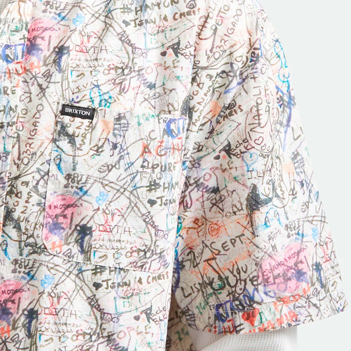 ブリクストンBRIXTONスケボースケートボードウェア半袖シャツCRUPRINTS/SWVN22910メンズ男性26SP春夏