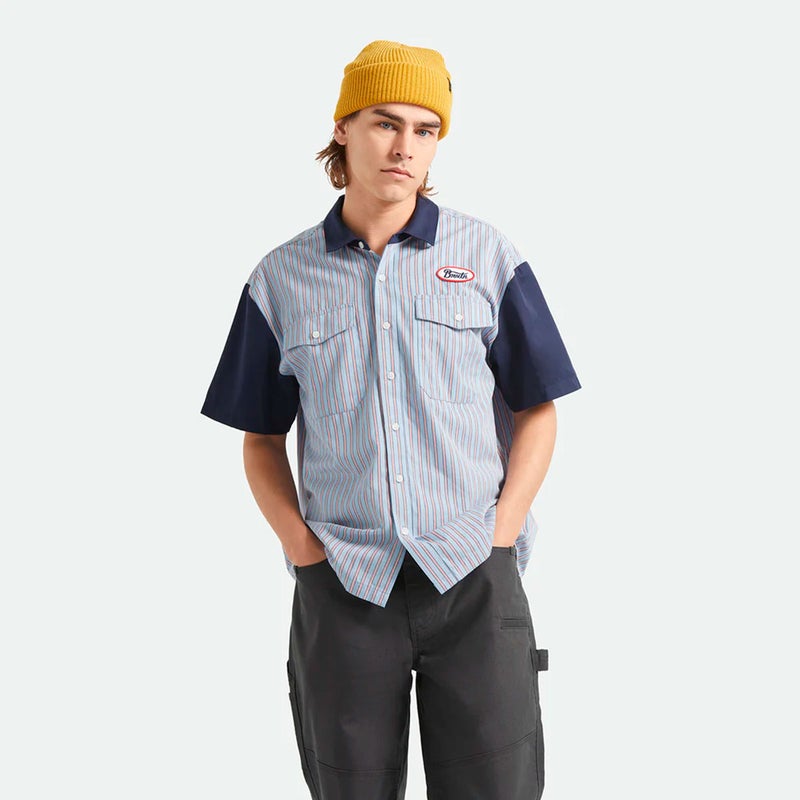 ブリクストンBRIXTONスケボースケートボードウェア半袖シャツBUILDERSOLSONS/SWVN22916メンズ男性26SP春夏