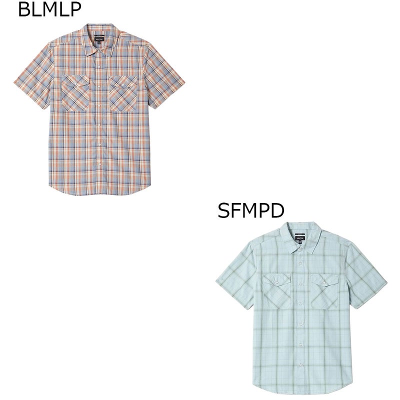 ブリクストンBRIXTONスケボースケートボードウェア半袖シャツBRIXTONTHEBREEZYWAYNES/SWOVEN01513メンズ男性26SP春夏
