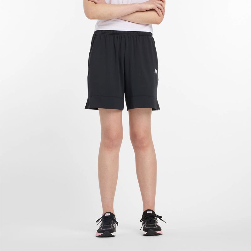 ニューバランスNewBalanceジムフィットネスヨガウェアボトムスショートハーフパンツ短パンSportジャージショーツパンツインナー無しAWS53401-BKレディース女性26SP春夏