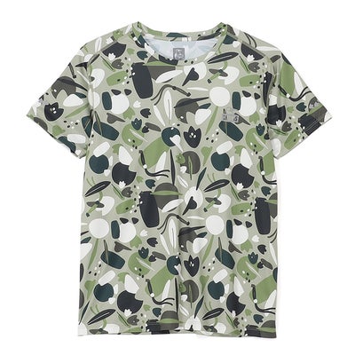 チャムスCHUMSランニングウェア半袖TシャツパターンドTシャツCH11-2641レディース女性26SP春夏