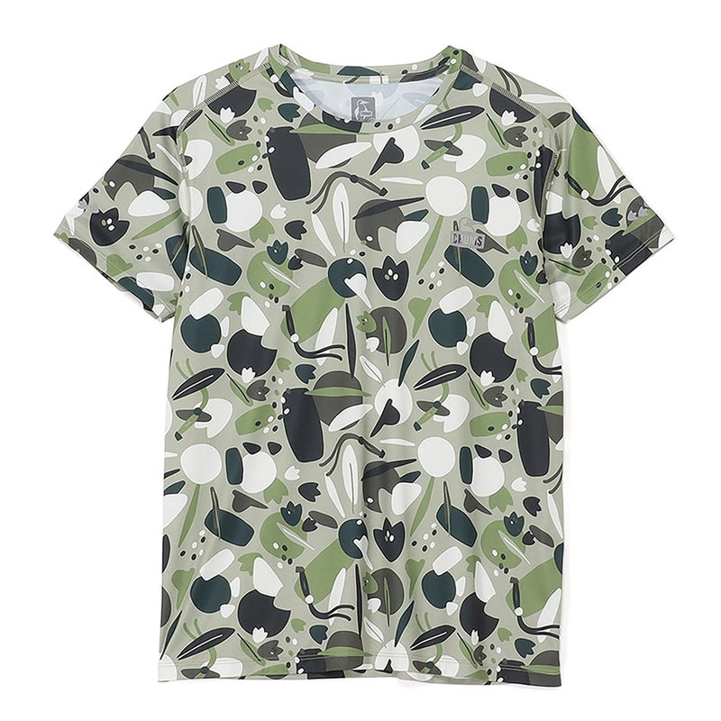 チャムスCHUMSランニングウェア半袖TシャツパターンドTシャツCH11-2641レディース女性26SP春夏