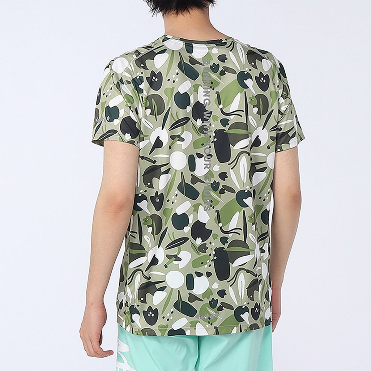 チャムスCHUMSランニングウェア半袖TシャツパターンドTシャツCH11-2641レディース女性26SP春夏