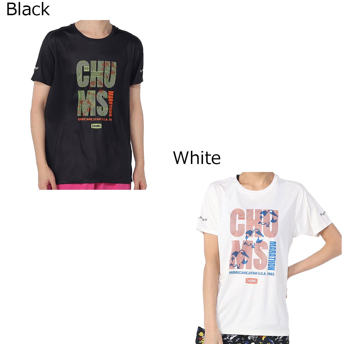 チャムスCHUMSランニングウェア半袖TシャツマラソンTシャツCH11-2769レディース女性26SP春夏