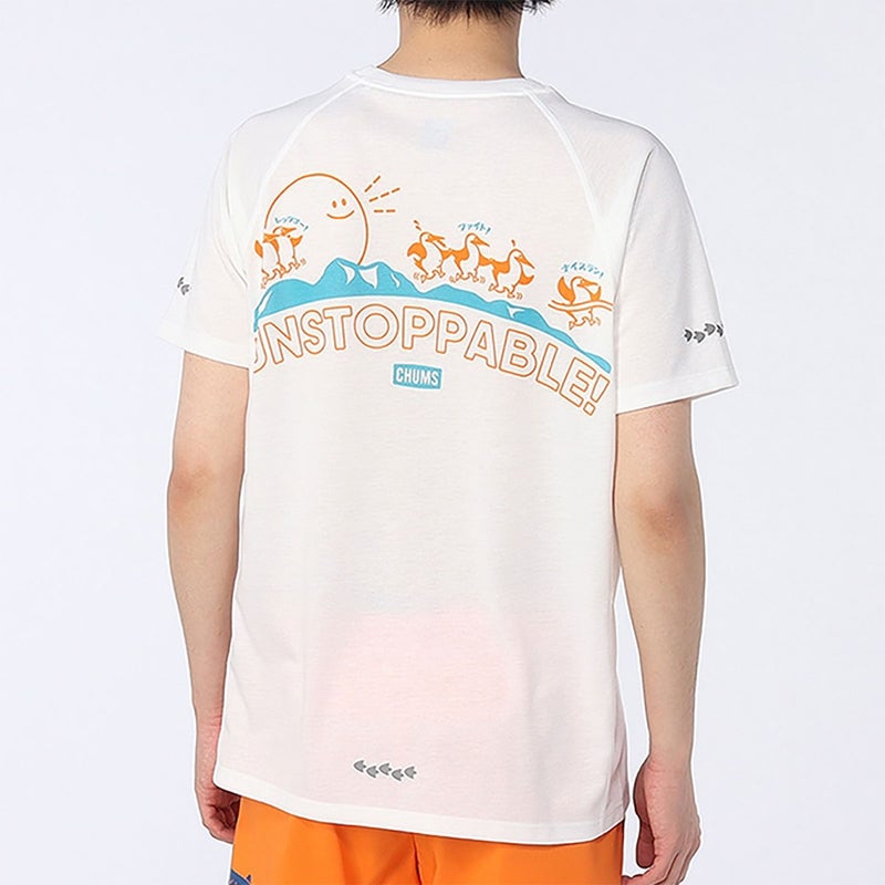 チャムスCHUMSランニングウェア半袖Tシャツチャムス×みゃこランニングアンストッパブルTシャツCH11-2796レディース女性26SP春夏