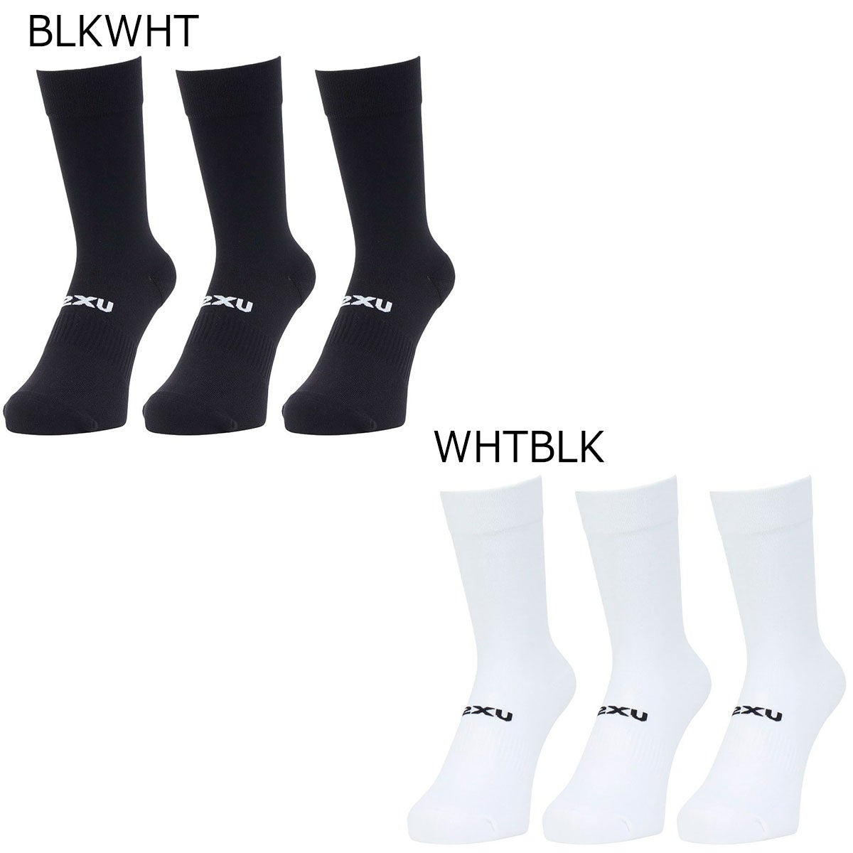 ツータイムズユー2XUランニングソックス靴下CrewSocks3Packクルーソックス3足組UQ7238Eメンズレディースユニセックス26SP春夏