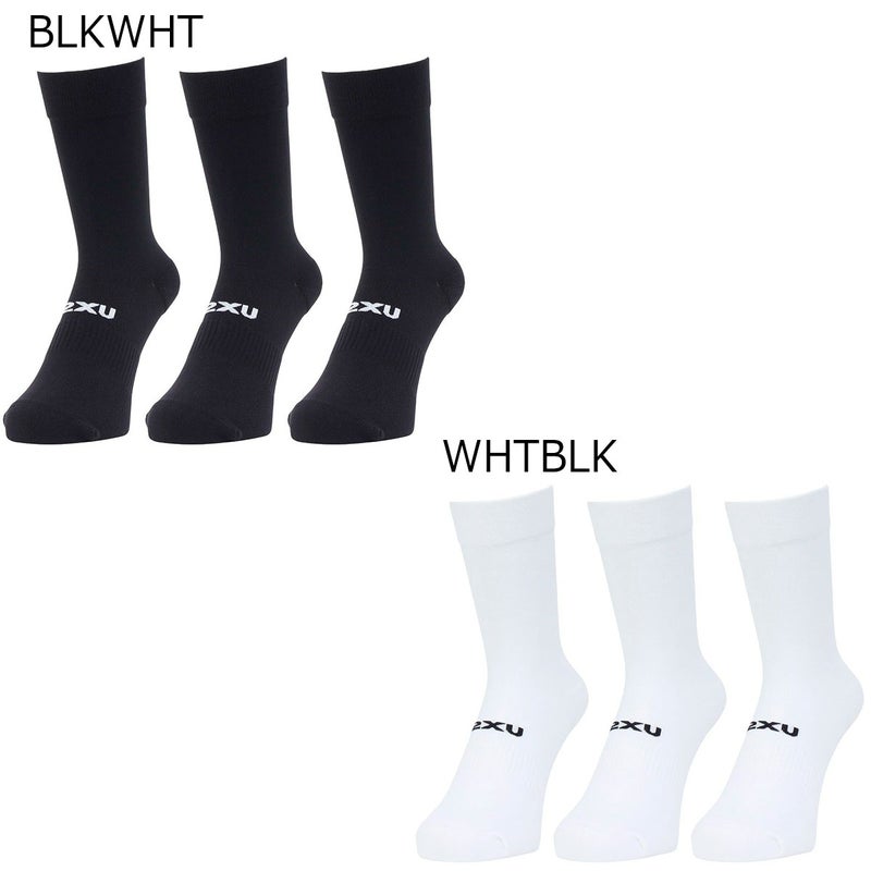 ツータイムズユー2XUランニングソックス靴下CrewSocks3Packクルーソックス3足組UQ7238Eメンズレディースユニセックス26SP春夏