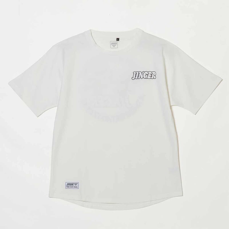 ジンガーJINGERランニングウェア半袖TシャツルーズフィットドルマンTシャツJ-1053-WHTメンズレディースユニセックス26SU春夏