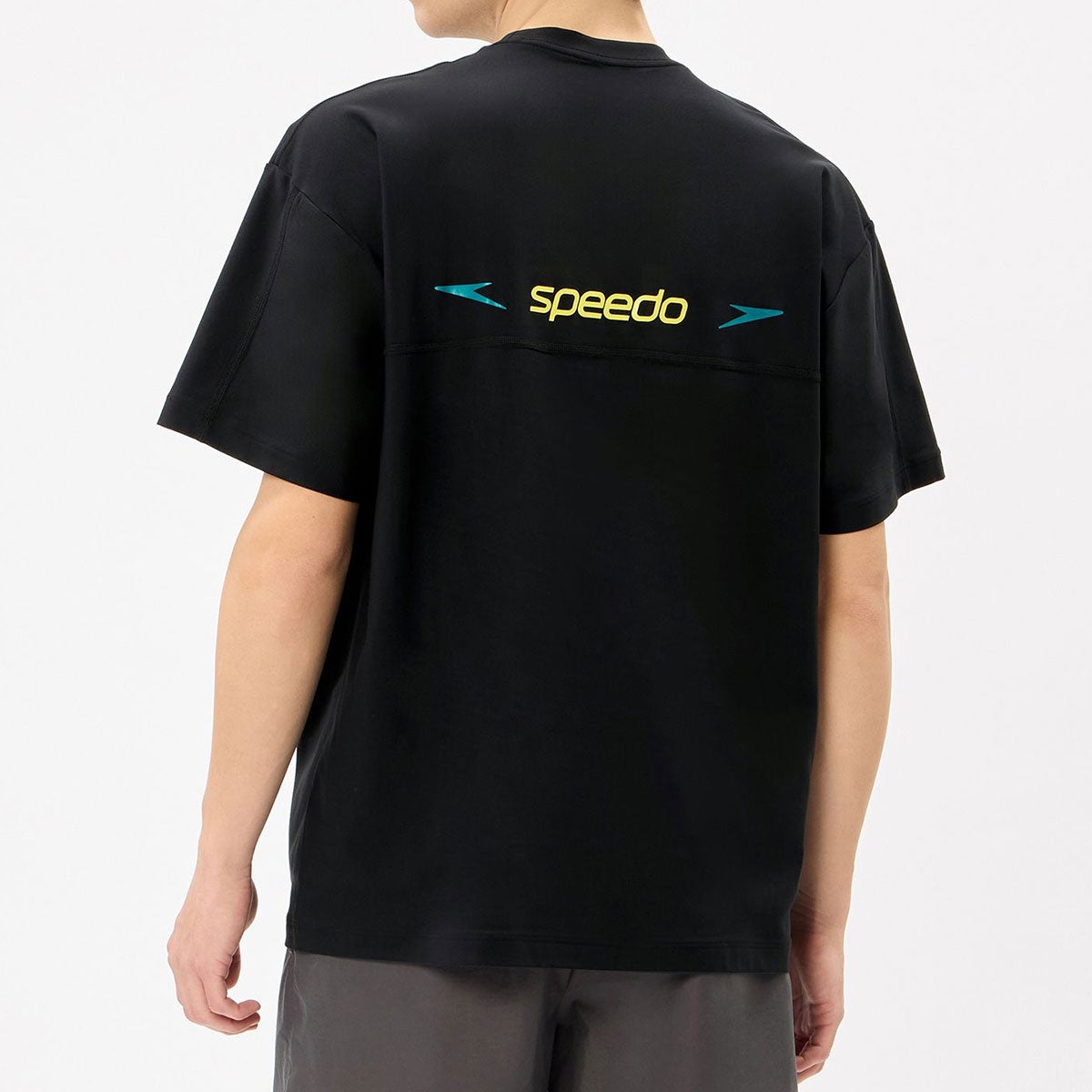 スピードSPEEDOスイムフィットネス競泳水着エスピークロスカットラッシュガードティーSPCROSSCUTR/GTSL72670-Kメンズ男性26S2