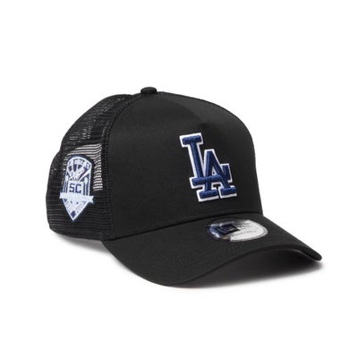 ニューエラNEWERAアウトドアカジュアル帽子キャップ9FORTYA-FrameトラッカーMLBSidePatchロサンゼルス・ドジャースブラック14744914メンズレディースユニセックス26SP春夏