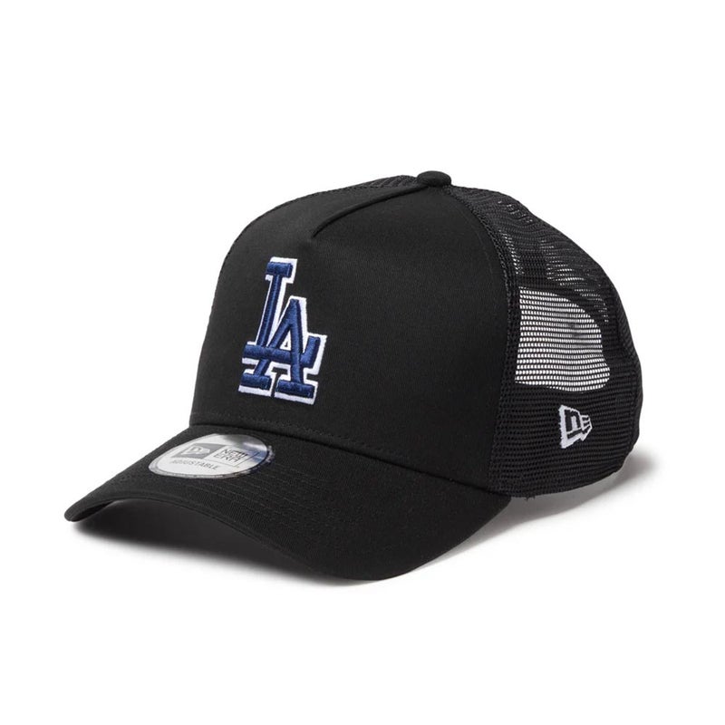 ニューエラNEWERAアウトドアカジュアル帽子キャップ9FORTYA-FrameトラッカーMLBSidePatchロサンゼルス・ドジャースブラック14744914メンズレディースユニセックス26SP春夏