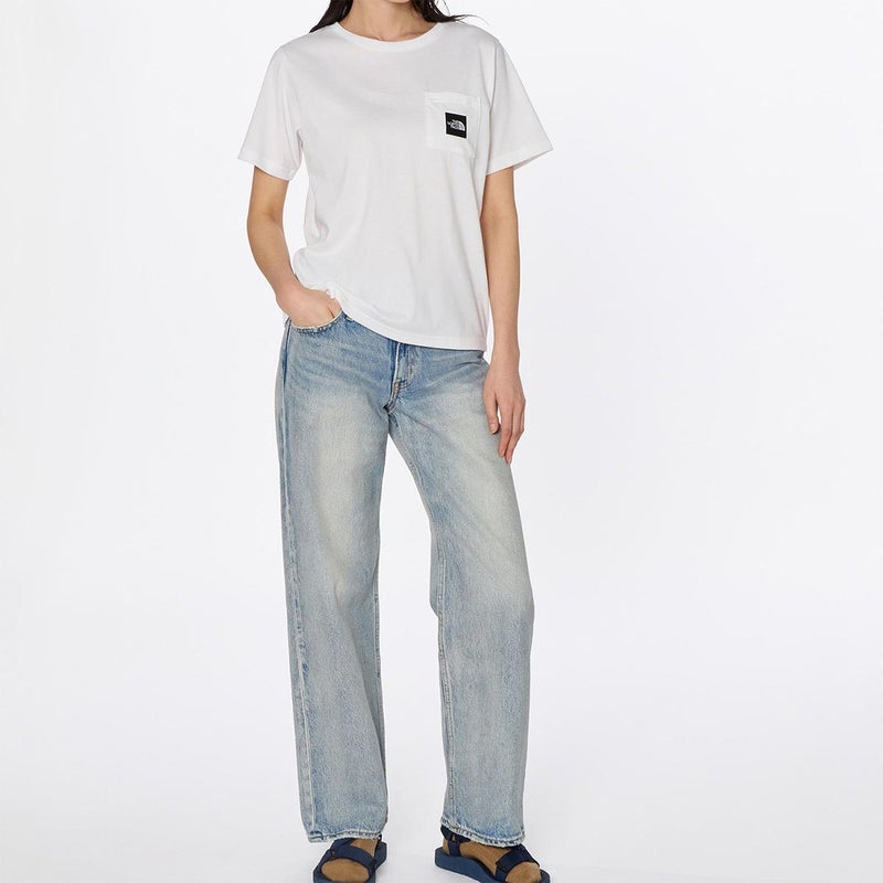 ザ・ノース・フェイスTHENORTHFACEアウトドアカジュアルショートスリーブスクエアロゴポケットティーウェア半袖TシャツNTW82541-Wレディース女性26FW秋冬