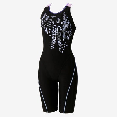 スピードSPEEDOスイムフィットネス競泳水着クラッシュドットルースンニースキンCRASHDOTLOOSENKNEESKINSFW12563-KLレディース女性26S2