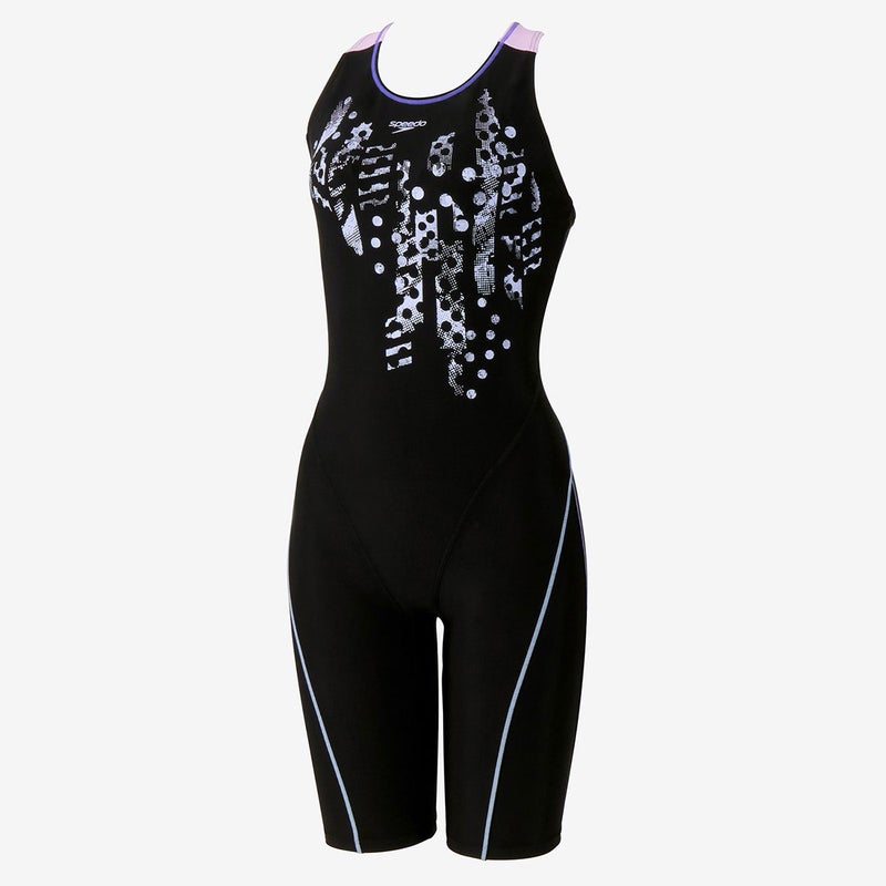 スピードSPEEDOスイムフィットネス競泳水着クラッシュドットルースンニースキンCRASHDOTLOOSENKNEESKINSFW12563-KLレディース女性26S2