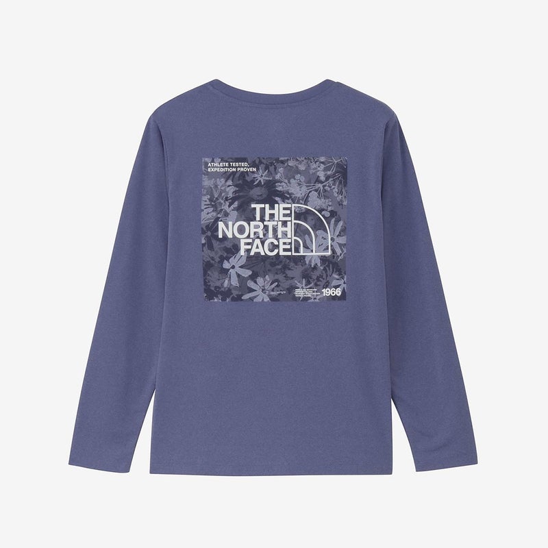 ザ・ノース・フェイスTHENORTHFACEアウトドアカジュアルウェア長袖TシャツロンTロングスリーブフラワースクエアロゴティーNTW82676-GRレディース女性26FW秋冬