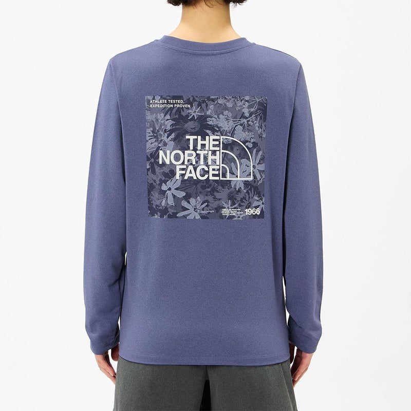 ザ・ノース・フェイスTHENORTHFACEアウトドアカジュアルウェア長袖TシャツロンTロングスリーブフラワースクエアロゴティーNTW82676-GRレディース女性26FW秋冬