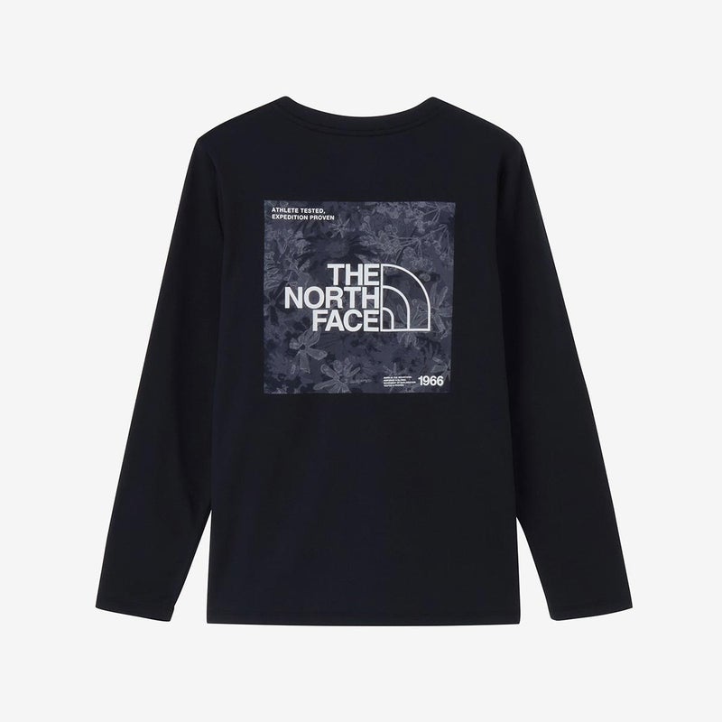 ザ・ノース・フェイスTHENORTHFACEアウトドアカジュアルウェア長袖TシャツロンTロングスリーブフラワースクエアロゴティーNTW82676-Kレディース女性26FW秋冬